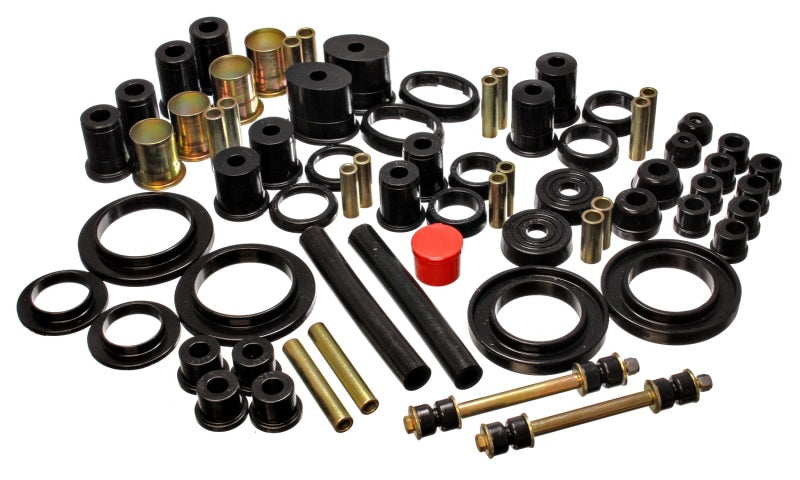 Energy Suspension 85-93 Ford Mustang Black Hyper-flex Master Bushing Set Bushings - Full Vehicle Kits Energy Suspension