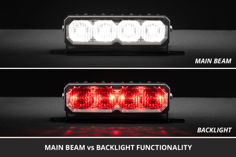 Diode Dynamics SS6 Sport White Flood Flush RBL (single) 6000K Light Bars & Cubes Diode Dynamics