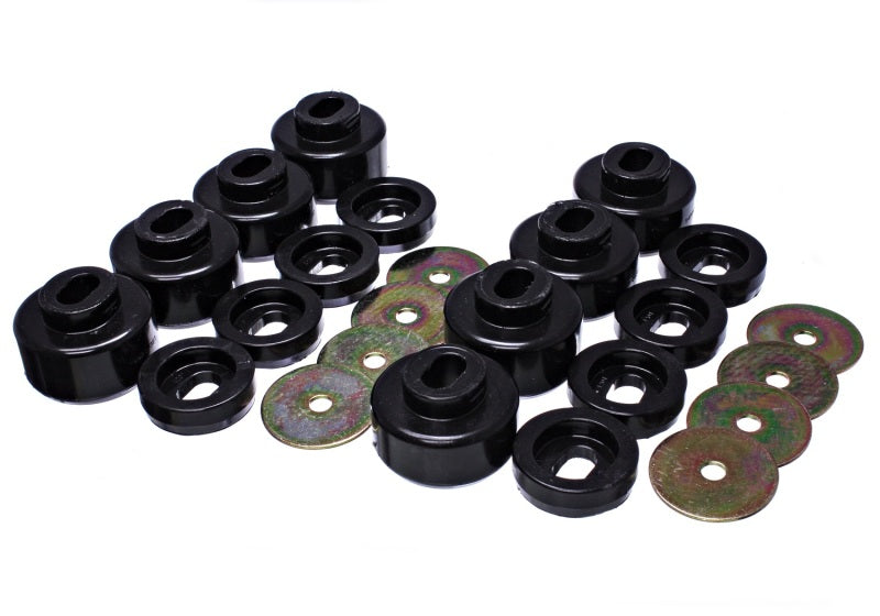 Energy Suspension 07-10 Chevy K2500/3500HD Body Mount Set - Black Bushing Kits Energy Suspension