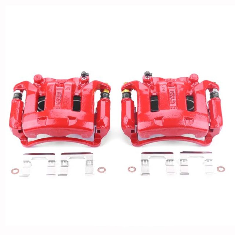 Power Stop 03-04 Nissan Frontier Front Red Calipers w/Brackets - Pair Brake Calipers - Perf PowerStop