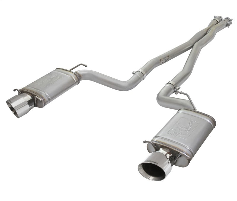 aFe Mach Force-Xp 3in CB Stainless Steel Dual Exhaust System w/Polished Tips 09-15 Cadillac CTS-V Catback aFe