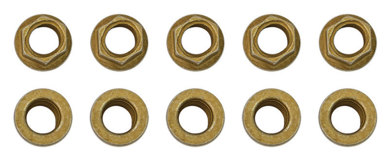 Moroso 1/4in-28 Zinc Flange Nut w/ Washer Face - 10 Pack Hardware Kits - Other Moroso