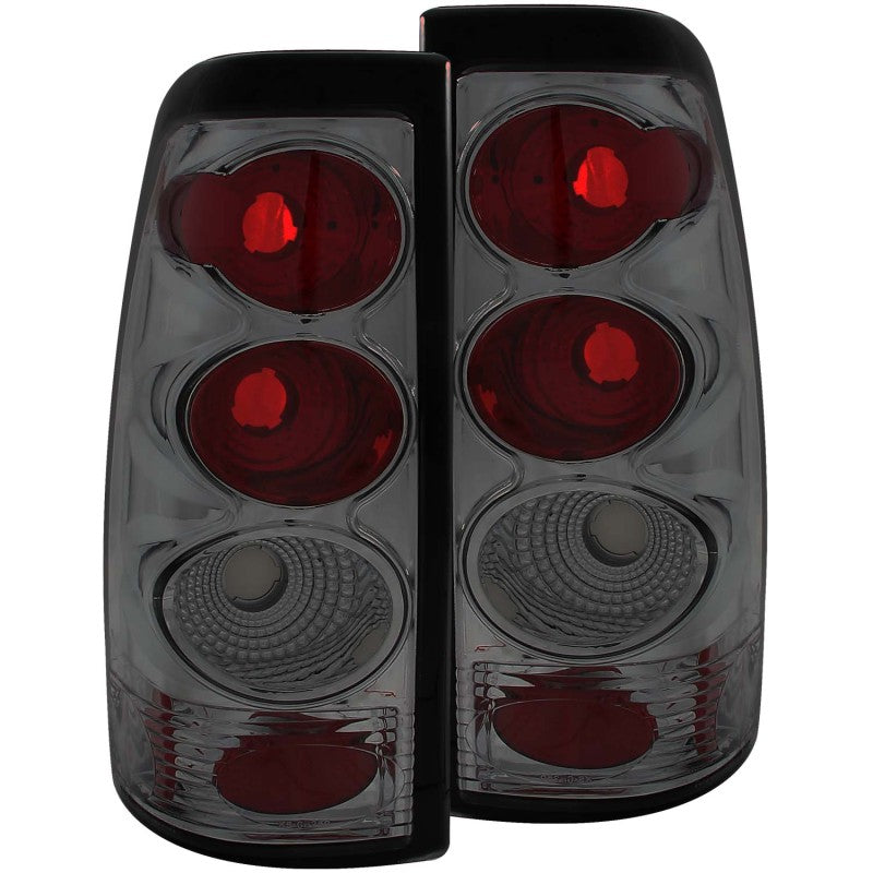 ANZO 1999-2002 Chevrolet Silverado 1500 Taillights Smoke Tail Lights ANZO