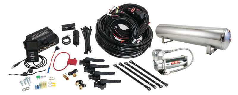Air Lift Performance 3H (1/4 Air Line 4 Gal 5-Port Polished Aluminum Tank VIAIR 444C Comp) Suspension Controllers Air Lift
