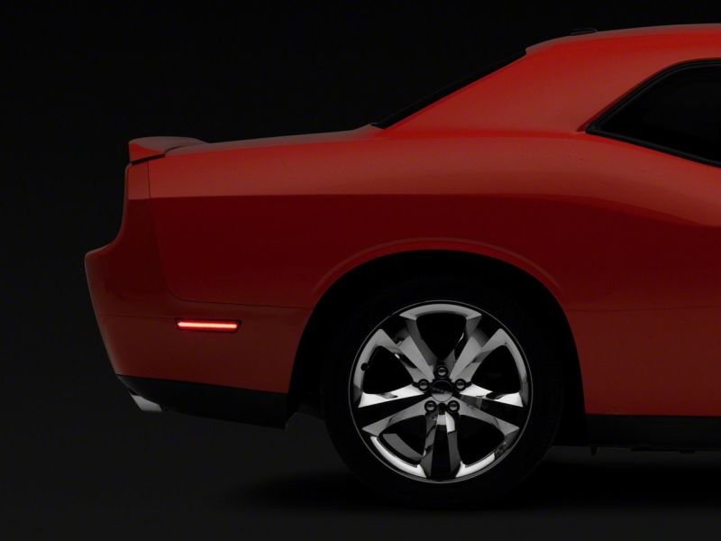 Raxiom 08-14 Dodge Challenger 11-14 Dodge Charger Axial Series LED Rear Side Marker Lights- Smoked Sidemarkers & Indicators Raxiom