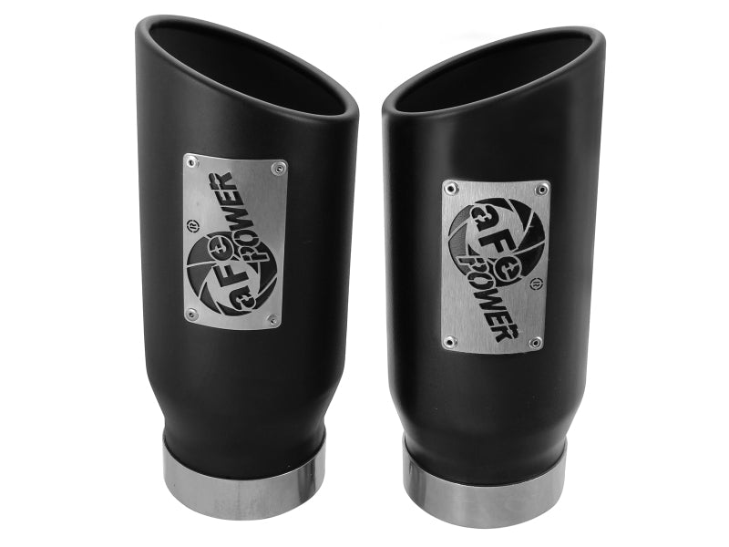 aFe MACH Force-Xp Universal Exhaust Tip 4 IN Inlet x 5 IN Outlet x 12 IN L- Black Tip Tips aFe