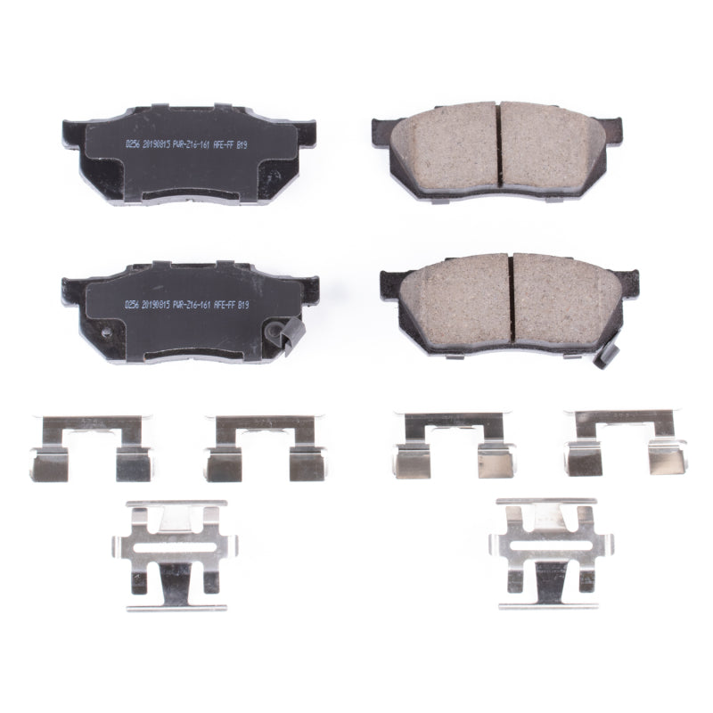 Power Stop 88-91 Honda CRX Front Z17 Evolution Ceramic Brake Pads w/Hardware Brake Pads - OE PowerStop