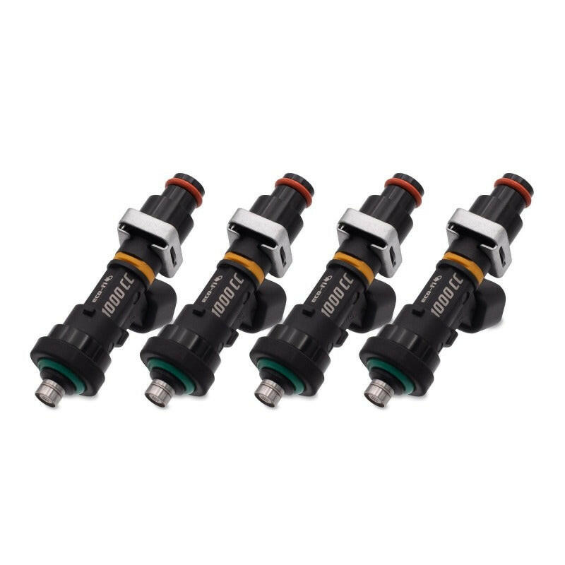 BLOX Racing Eco-Fi Street Injectors 1000cc/min w/1in Adapter For Honda B/D/H Series - Set of 4 Fuel Injectors - Single BLOX Racing