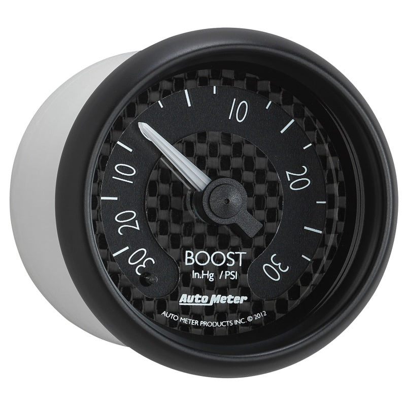 Autometer GT Series 52mm Mechanical 30 In Hg/30 psi Vacuum/Boost Gauge Gauges AutoMeter
