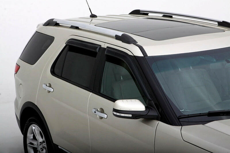AVS 11-18 Ford Explorer Ventvisor Outside Mount Window Deflectors 4pc - Smoke Wind Deflectors AVS