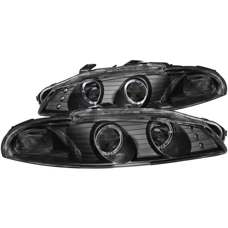 ANZO 1997-1999 Mitsubishi Eclipse Projector Headlights w/ Halo Black G2 Headlights ANZO