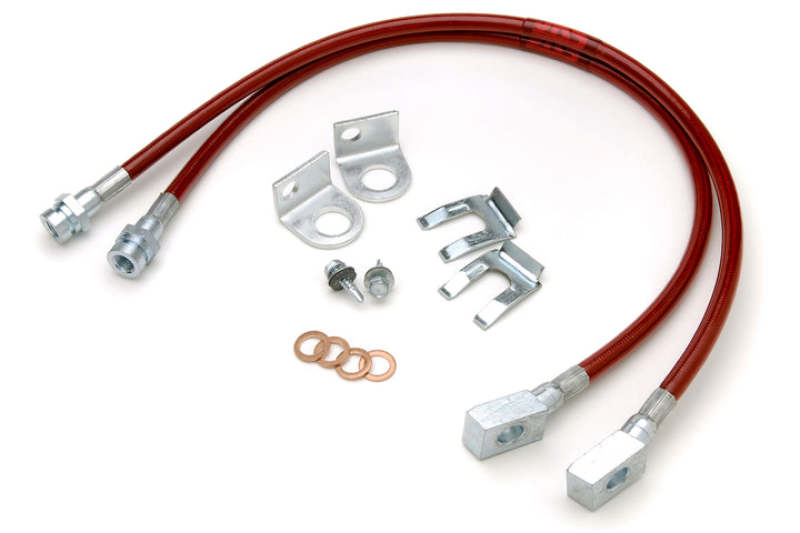 JKS Manufacturing Jeep Wrangler YJ HD Extended Brake Line - Front Brake Line Kits JKS Manufacturing