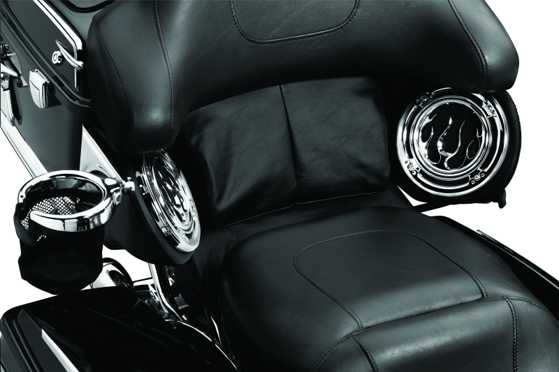 Kuryakyn Passenger Drink Holder With Basket 14-Up Touring Right Side Chrome Cup Holders Kuryakyn