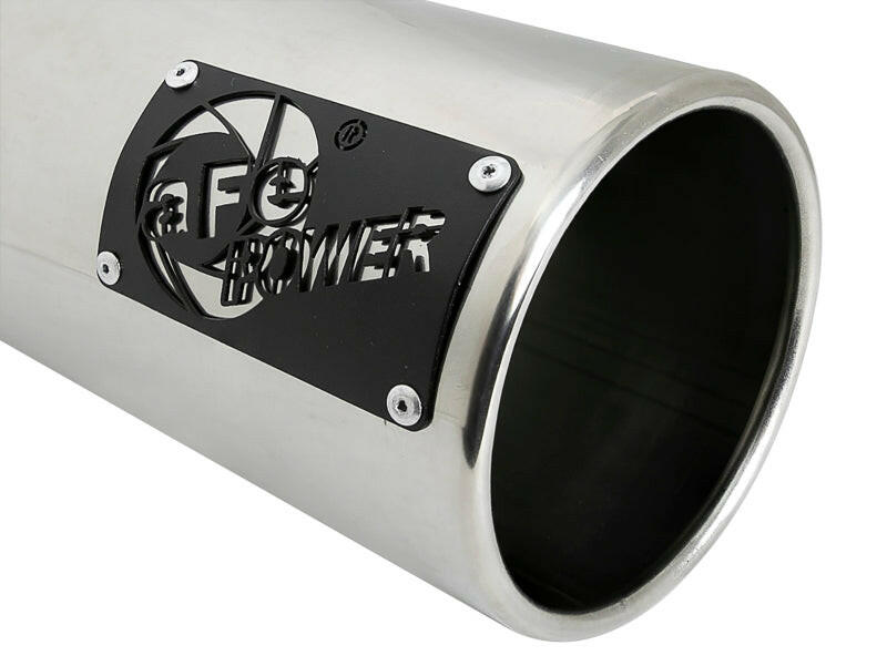 aFe SATURN 4S 4in SS Intercooled Exhaust Tip - Polished 4in In x 5in Out x 12in L Bolt-On Tips aFe