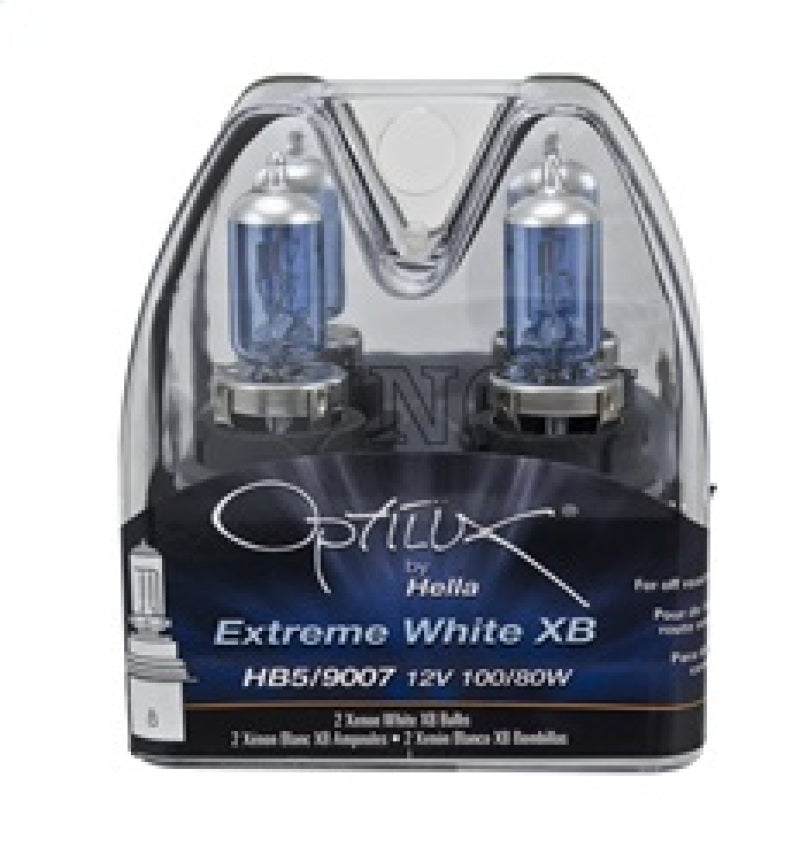 Hella Optilux XB White Halogen Bulbs HB5 9007 12V 100/80W (2 pack) Bulbs Hella