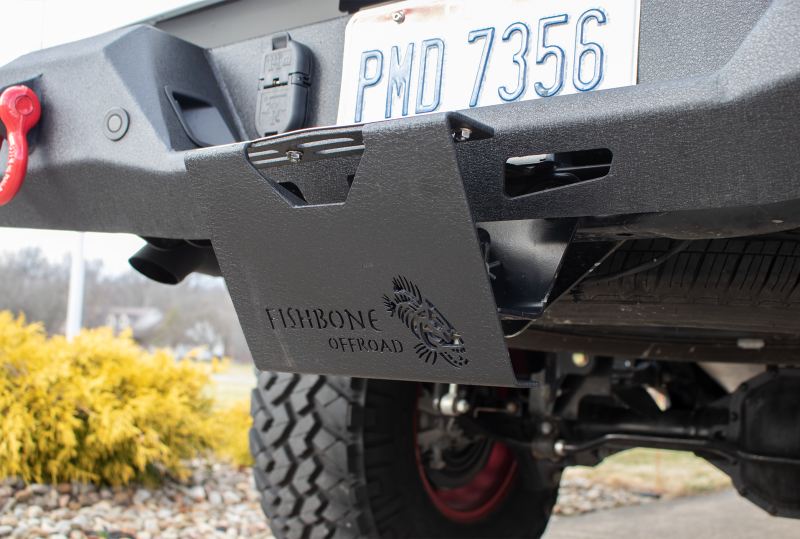 Fishbone Offroad 2In Receiver Hitch Mounted Step - Black Powdercoat Steel Hitch Accessories Fishbone Offroad