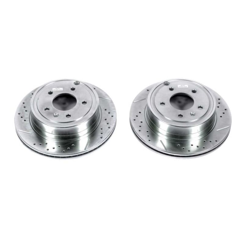 Power Stop 12-15 Chevrolet Captiva Sport Rear Evolution Drilled & Slotted Rotors - Pair Brake Rotors - Slot & Drilled PowerStop