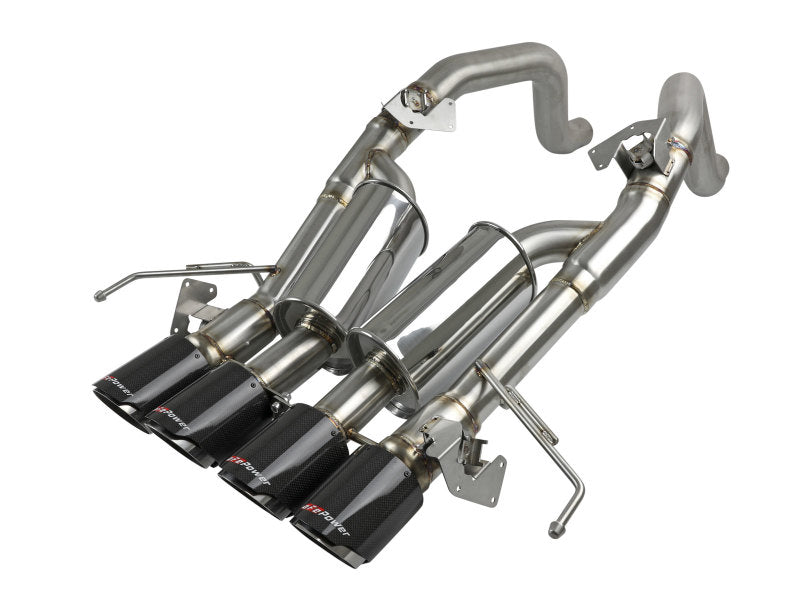 aFe MACH Force-Xp Axle-Back Exhaust System w/ Carbon Fiber Tips Chevrolet Corvette (C7) 14-19 6.2L Axle Back aFe