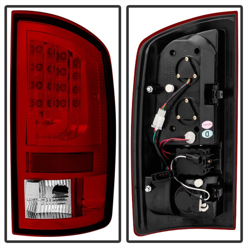Spyder Dodge Ram 07-08 1500 Version 2 LED Tail Lights - Red Clear ALT-YD-DRAM06V2-LED-RC Tail Lights SPYDER