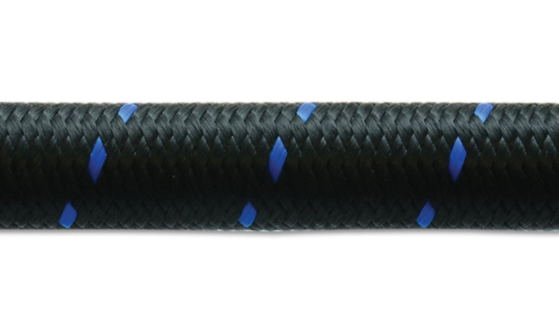 Vibrant -4 AN Two-Tone Black/Blue Nylon Braided Flex Hose (10 foot roll) Hoses Vibrant