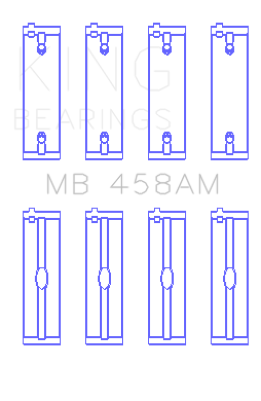 King Engine Bearings Mitsubishi 181CI 3.0L 6G72 V6 (Size STD) Main Bearing Set Bearings King Engine Bearings