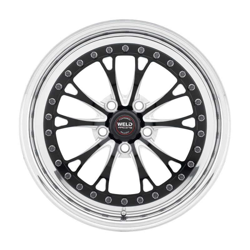 Weld Vitesse 17x10 / 5x4.5mm BP / 8in. BS Low Pad Black Wheel - Polished Non-Beadlock Wheels - Forged Weld
