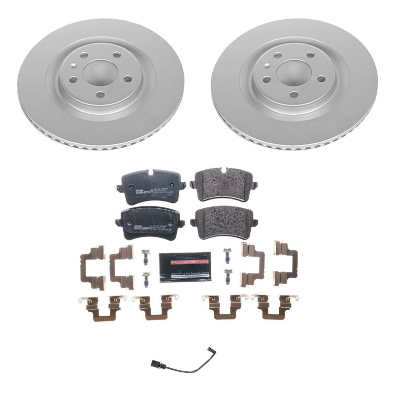Power Stop 2012 Audi A7 Quattro Rear Euro-Stop Brake Kit Brake Kits - OE PowerStop