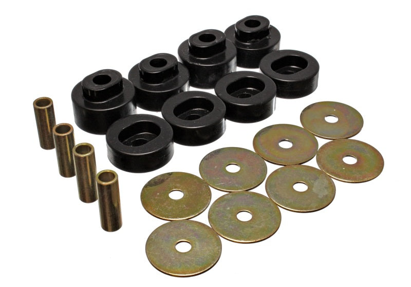 Energy Suspension 73-79 Chrysler RWD B-Body (Charger/GTX/Roadrunner/Superbee) Black Body Mount Set Bushing Kits Energy Suspension