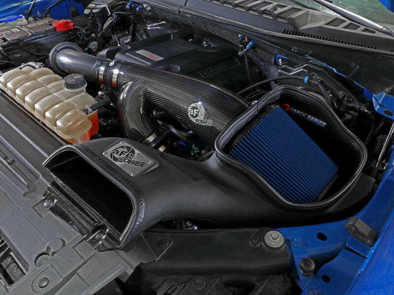 aFe 17-20 Ford F-150/Raptor Track Series Carbon Fiber Cold Air Intake System With Pro 5R Filters Cold Air Intakes aFe