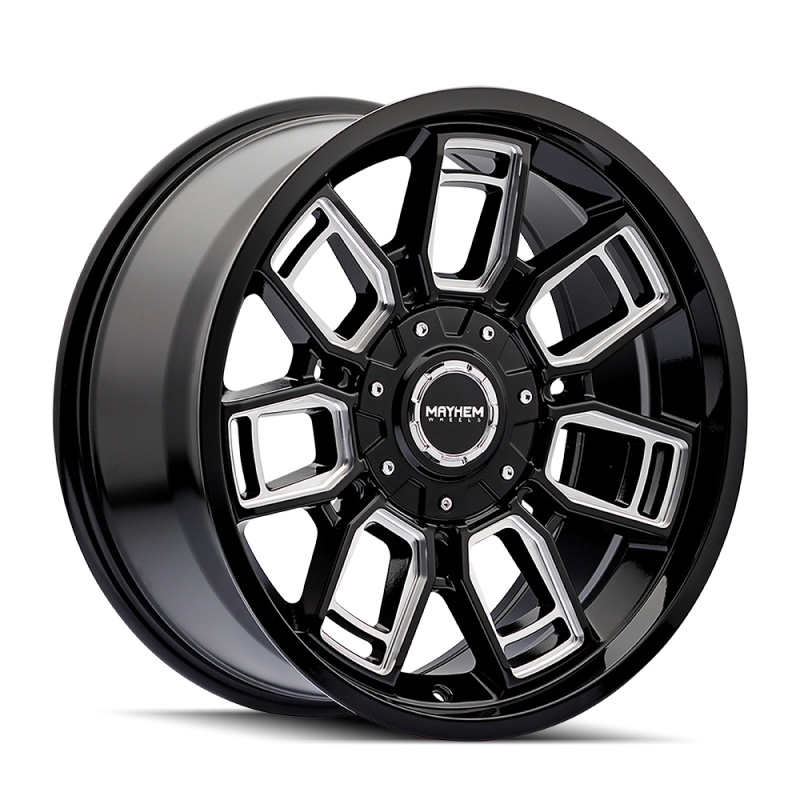 Mayhem 8118 Ordinance 20x9 / 6x135/139.7 BP / 106.1mm Hub Gloss Black Wheel w/ Milled Spokes Wheels - Cast Mayhem