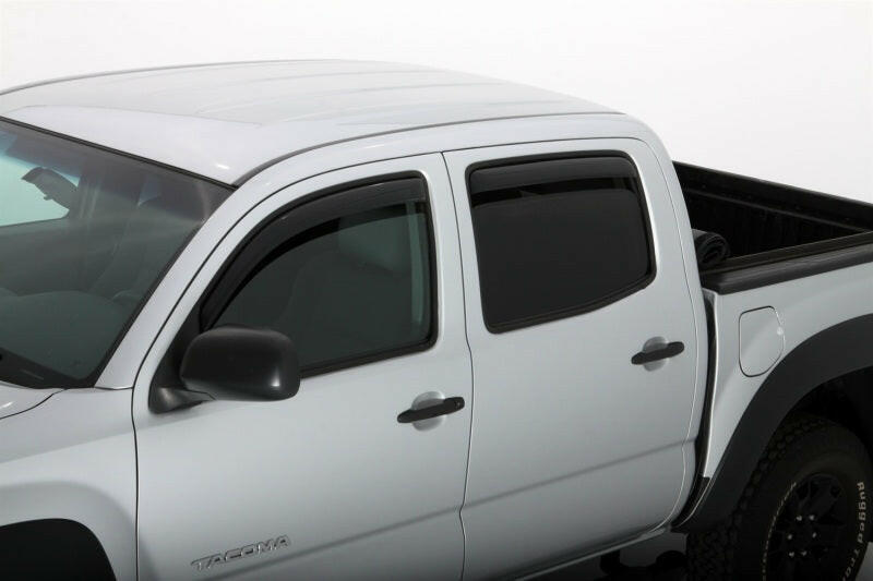 AVS 05-15 Toyota Tacoma Double Cab Ventvisor In-Channel Front & Rear Window Deflectors 4pc - Smoke Wind Deflectors AVS