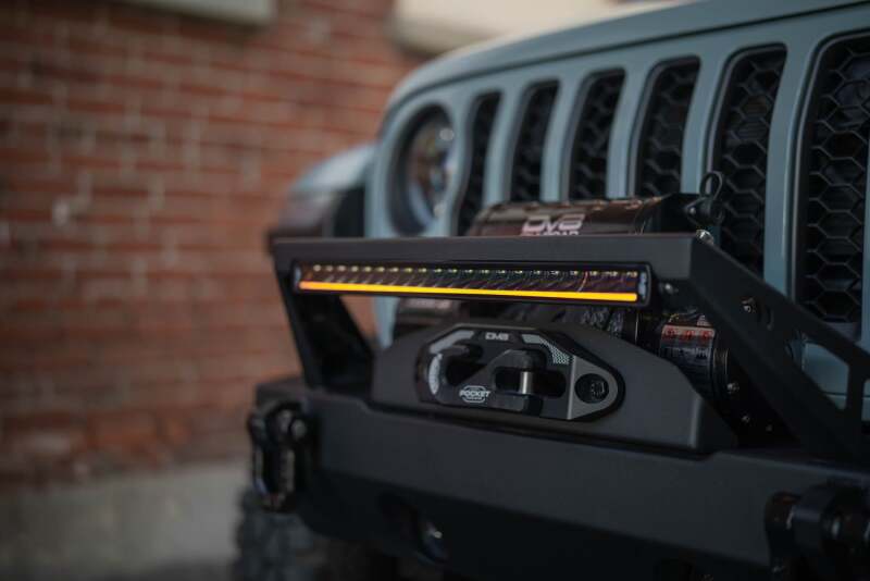 DV8 Offroad 20in Halo Elite Single Row Light Bar with Accent Light - White/Amber Light Bars & Cubes DV8 Offroad