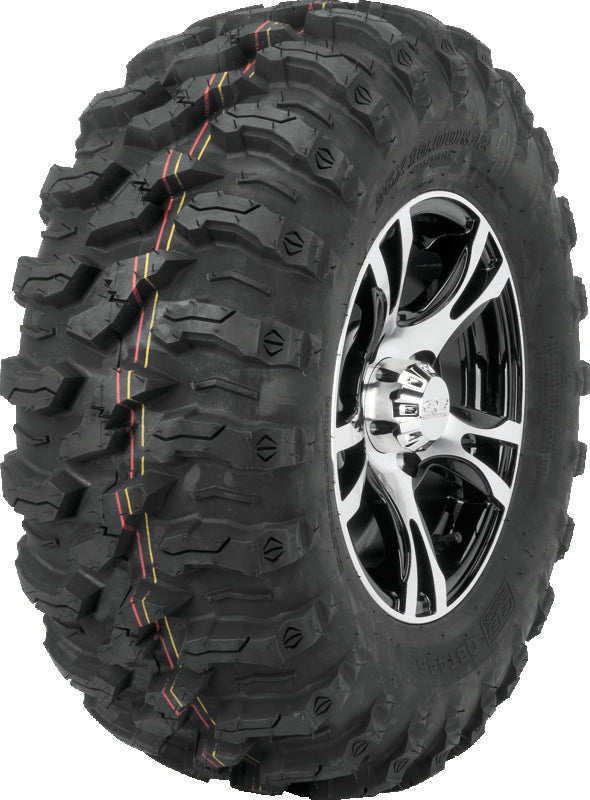 QuadBoss QBT446 Radial Utility Tire - 25x10R12 8Ply Tires - Off Road QuadBoss