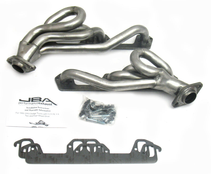JBA 96-03 Dodge Truck 5.2L/5.9L Magnum 1-1/2in Primary Raw 409SS Cat4Ward Header Headers & Manifolds JBA
