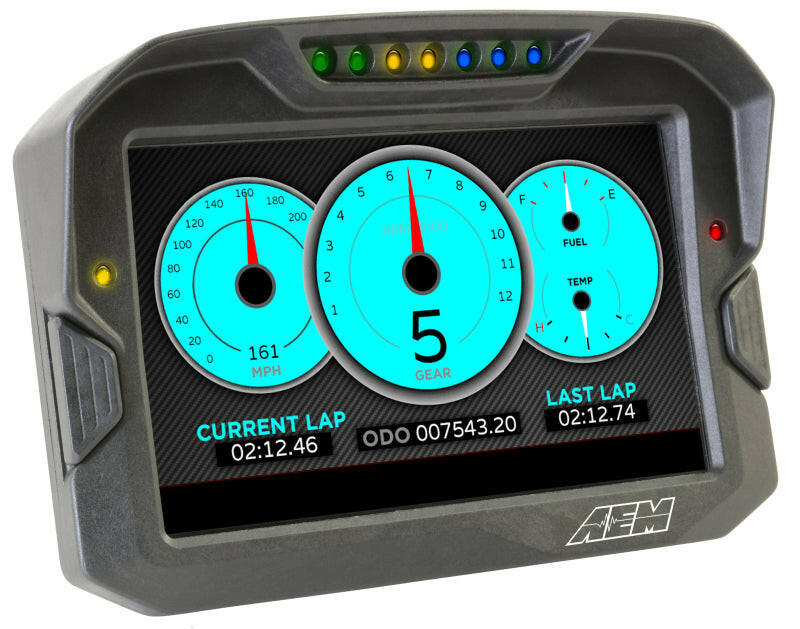 AEM CD-7 Non Logging GPS Enabled Race Dash Carbon Fiber Digital Display w/o VDM (CAN Input Only) Gauges AEM