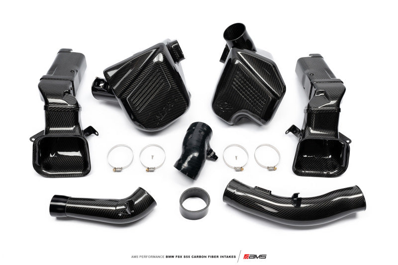 AMS Performance 15-18 BMW M3 / 15-20 BMW M4 w/ S55 3.0L Turbo Engine Carbon Fiber Intake Short Ram Air Intakes AMS