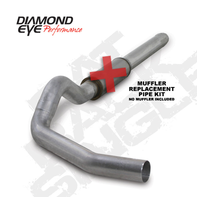 Diamond Eye KIT 5in Catback MFLR RPLCMENT PIPE Single AL: 2004.5-2007.5 DODGE CUMMINS 600 Catback Diamond Eye Performance