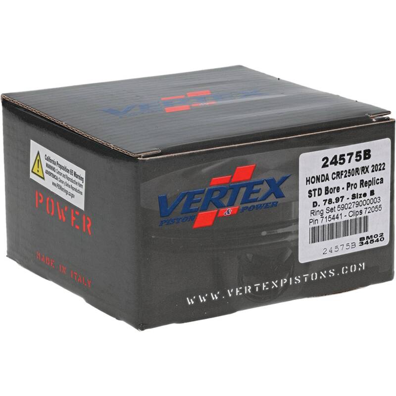 Vertex Piston 22-24 Honda CRF 250 R 250cc Forged Replica Piston Kit Piston Sets - Powersports Vertex Pistons