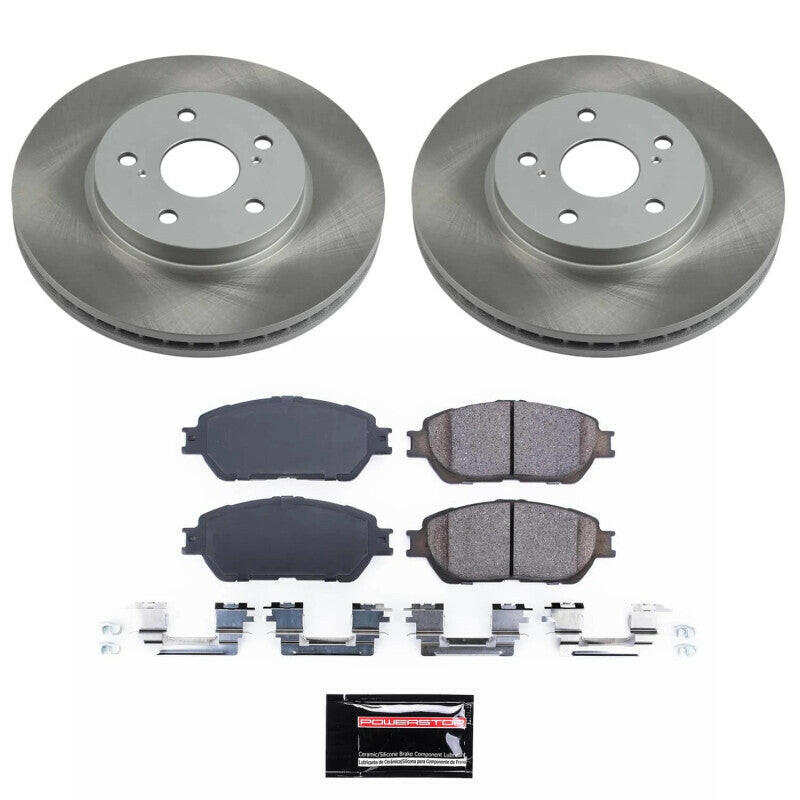 Power Stop 04-08 Toyota Solara Front Semi-Coated Rotor Kit Brake Kits - Performance Blank PowerStop