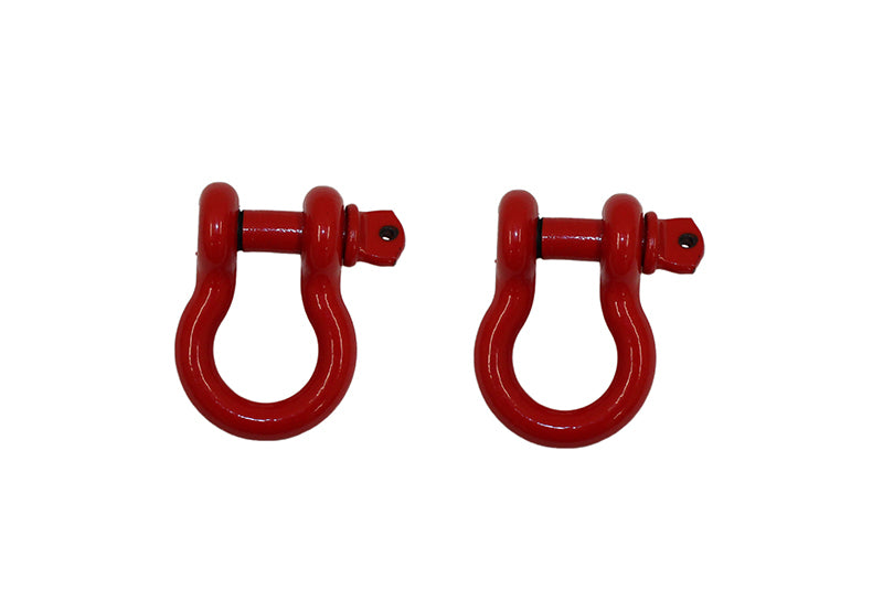Fishbone Offroad D Ring 3/4In Red 2 Piece Set Bumper Accessories Fishbone Offroad