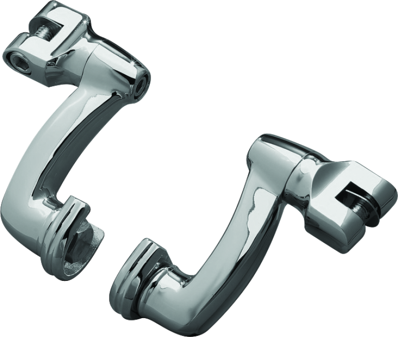 Kuryakyn Longhorn Offset Peg Mounts Chrome (Pair) Footpegs Kuryakyn