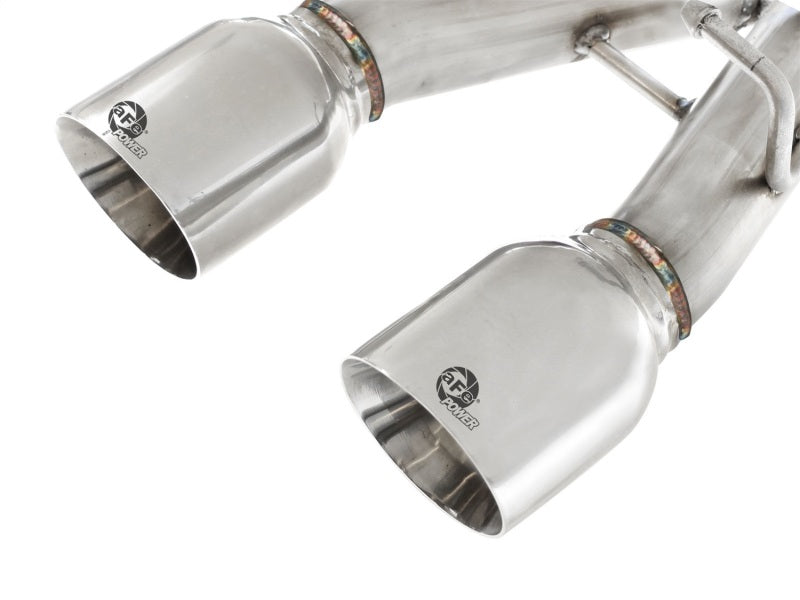 aFe MACHForce XP 2-1/2in SS-304 Cat-Back Exhausts w/ Polished Dual Tips 2008 VW Golf R32 V6-3.2L MKV Catback aFe