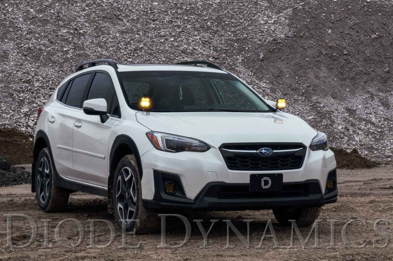 Diode Dynamics 18-21 Subaru Crosstrek Stage Series 2in LED Ditch Light Kit - Pro White Combo Light Accessories and Wiring Diode Dynamics