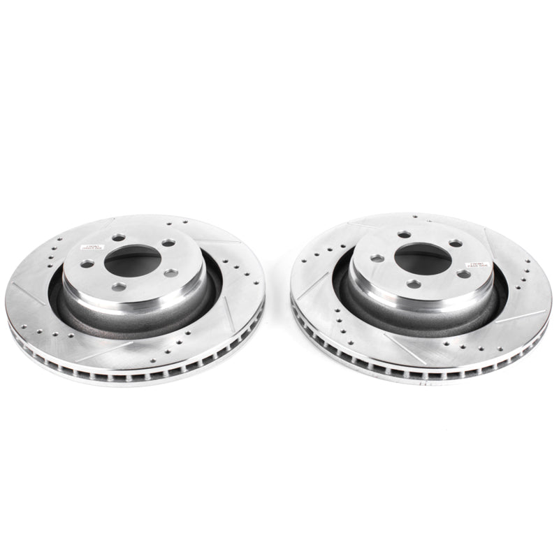 Power Stop 09-11 Dodge Nitro Front Evolution Drilled & Slotted Rotors - Pair Brake Rotors - Slot & Drilled PowerStop