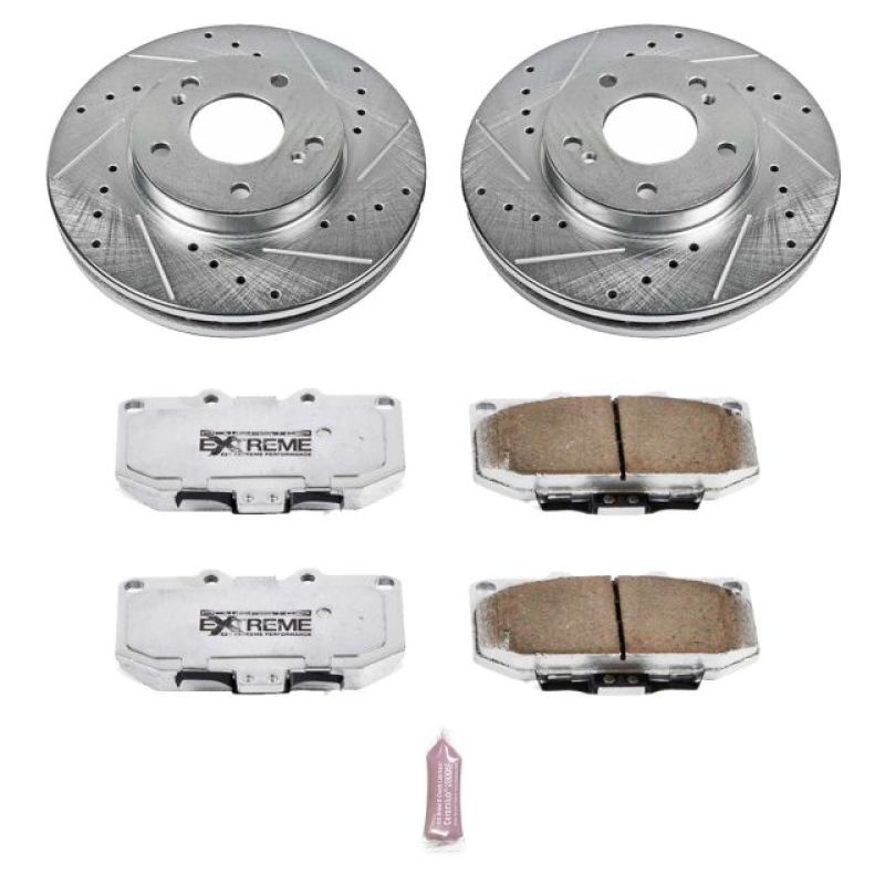 Power Stop 89-96 Nissan 300ZX Front Z26 Street Warrior Brake Kit Brake Kits - Performance D&S PowerStop