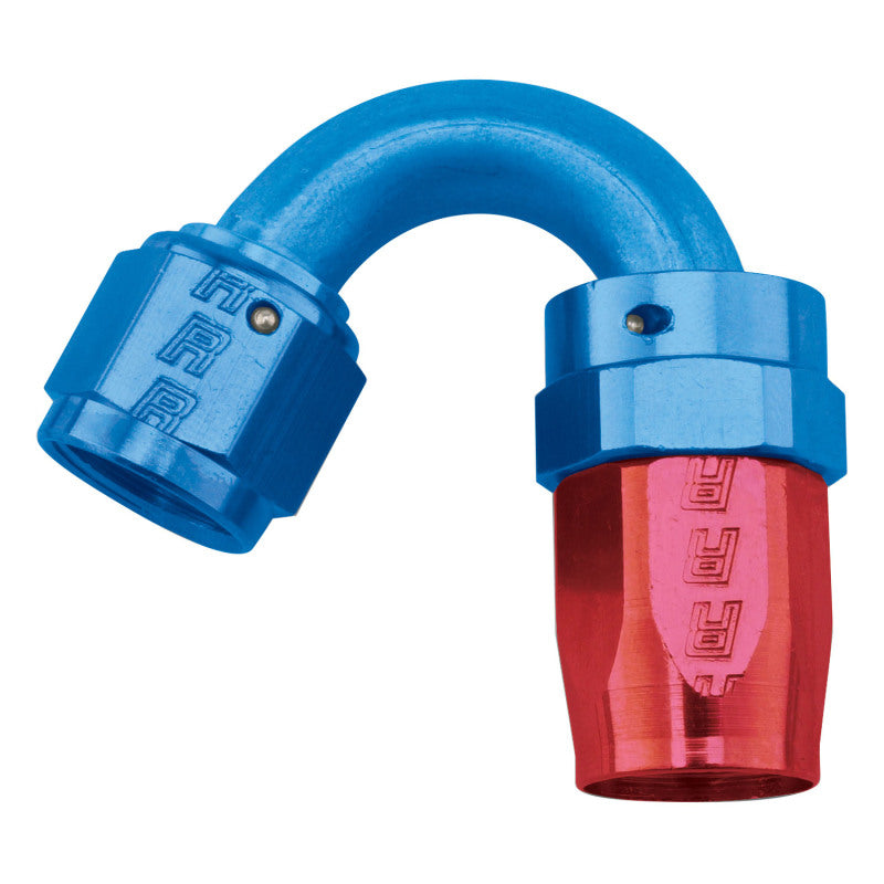 Russell Performance -10 AN Red/Blue 150 Degree Full Flow Swivel Hose End (With 15/16in Radius) Fittings Russell