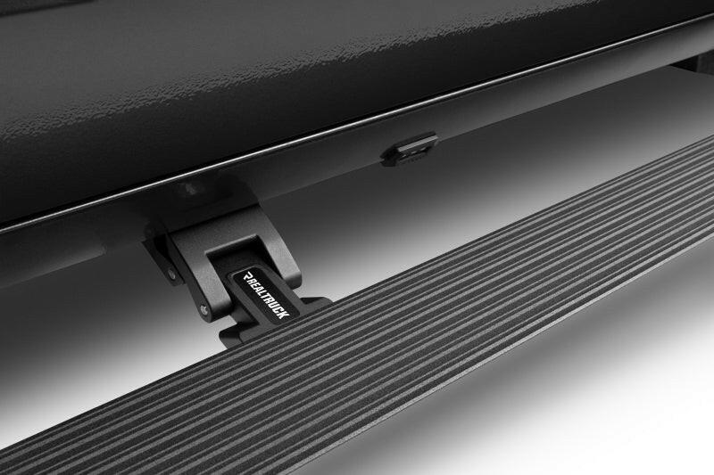 RealTruck 22-24 Toyota Tundra DC 4dr VoltStep Electric Running Board Kit (No Drill) - Tex. Blk Running Boards Go Rhino
