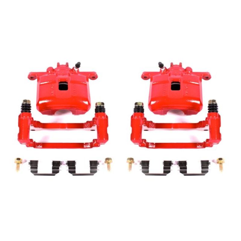 Power Stop 02-06 Acura RSX Front Red Calipers w/Brackets - Pair Brake Calipers - Perf PowerStop