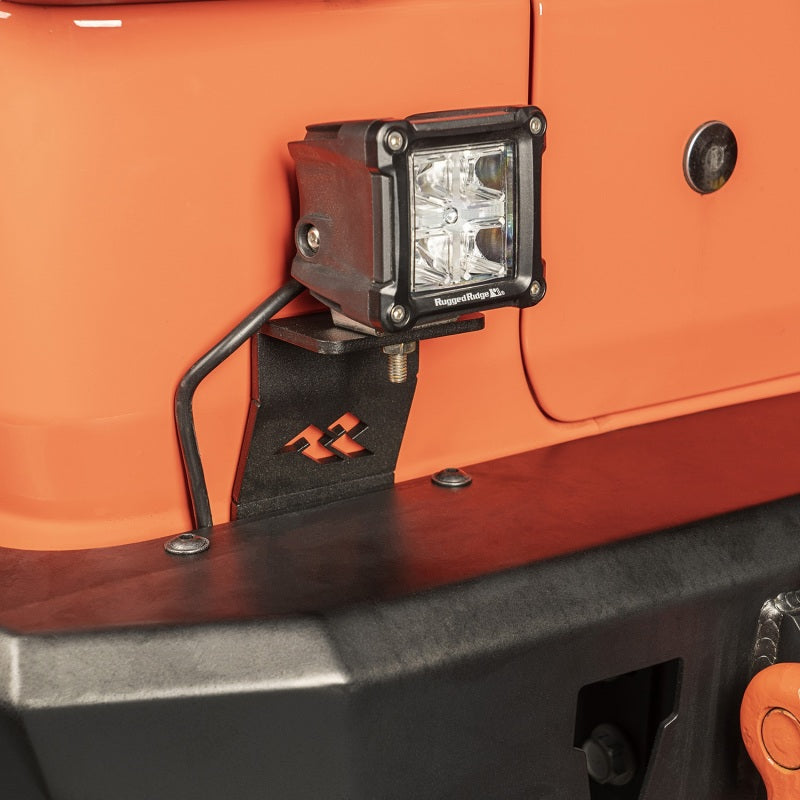 Rugged Ridge 18-20 Jeep Wrangler JL LED Rear Cube Mount - Pair Brackets Rugged Ridge