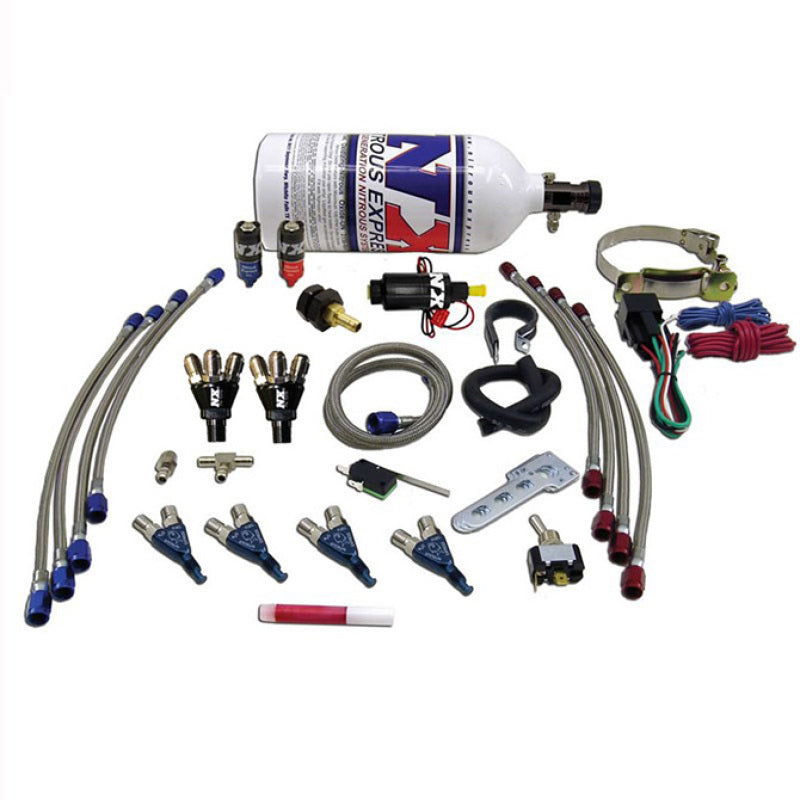 Nitrous Express 4 Cyl Piranha Nitrous Kit w/2.5lb Bottle Nitrous Systems Nitrous Express